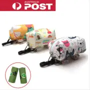 Pet Dog Poop Waste Bags Dispenser Poo Bag Pick Up Holder Hook Pouch PU Leather