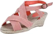 [Damara] Womens Woven Slipsole Strappy Open-Toe Sandals