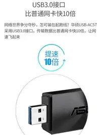 在飛比找樂天市場購物網優惠-WiFi接收器ASUS華碩USB-AC55AC57千兆無線網