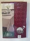 (NWT) Chandler Microfiber Deep Red TableCloth, 70” Round, Seats 4-6