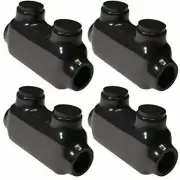 4 PACK: Morris 97017 Black Insulated in-Line Splice Connector – 2-14 Wire Range