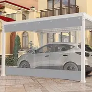 Heavy Duty Waterproof Transparent PVC Tarpaulin Curtain Grommet Outdoor Gazebo Pouch Pergola Weatherproof Transparent Partition Panel 3x2.0m