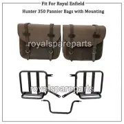 Fit For Royal Enfield HUNTER 350 Pannier Bags Tobacco Color With Mounting Pair