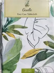 Benson Mills "Giselle" Breezy Palm / Tropical Leaves Textured Tablecloth 3 Sizes