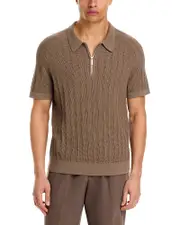 Michael Kors Textured Zip Polo
