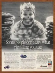 1987 Comstock Pie Filling Vintage Print Ad/Poster Retro 80s Kid Food Art Décor