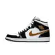 NIKE AIR JORDAN 1 MID SE 黑金 漆皮 中筒 經典 休閒鞋 男鞋【852542-007】