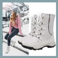 在飛比找蝦皮商城精選優惠-現貨 35-42號 韓版 女鞋 滑雪鞋 雪地靴 防水加絨加厚