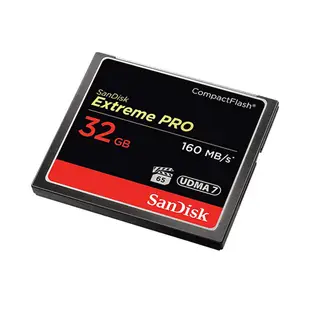 SanDisk Extreme Pro 32G 160M CF記憶卡 專業攝影師和錄影師 高速記憶卡