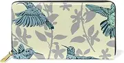 [MASSIKOA] Retro Hummingbirds Womens Clutch Purses Organizer And Handbags Zip Around Wallet