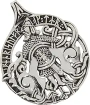 [AFP] AS-789 Tyr Pendant with Fenris Wolf 925 Sterling Silver, Sterling Silver, No Gemstone