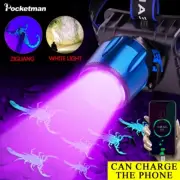 Powerful LED Headlamp UV Purple Light Headlight Head Torch Camping Lamp
