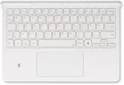 [Samsung] Book Cover Keyboard EF-DX725 for Galaxy Tab S9 | Tab S9 FE with QWERTY Keyboard and AI Button, Two Piece Tablet Case, Slim Design, S Pen Compartment, White