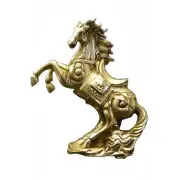 Chinese Silver Pewter Rearing Horse Figure cs697-4