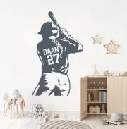 [Namly Design] Wallstickers - Half Baseball Player / Personalised