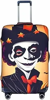 [FSCEV] Happy Halloween Trolley Suitcase Protective Cover Business Travel Luggage Protector Fashion 18-32 Inches, White, S
