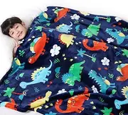 Lukeight Dinosaur Blanket for Boys Girls, 380GSM Dino Throw Blanket Dinosaur Gifts Toys for 1 2 3 4 5 6 7 8 9 10 Year Old Child Toddler Teen, Soft Kids Blankets for Birthday Gifts, 50x60 Inches
