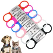 Dog ID Tags Personalized Engraved Custom Slide on No Noise Pet Name Collar Tag