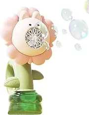 Bubble Maker for Kids,Electric Rechargeable Flower Bobble Toy Machine | Summer Outdoor Garden Bubble Maker with Lights for Toddler Boys Girls Children