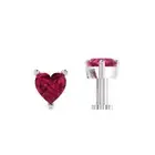 Classic 0.25ct 14k Gold Over Ruby Wedding Nose Lip Labret Monroe Ring Stud Screw