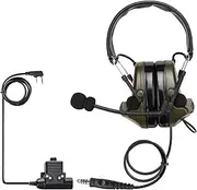 Retevis EHK007 Noise Cancelling Headset,Hearing Protection Muffs,Tactical Ear Protection for Retevis,Baofeng,Kenwood Two Way Radio(Black, 1 Pack)