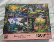 Thomas Kinkade Painter of Light Puzzles, Disney Princesses 4 500 Piece Puzzles