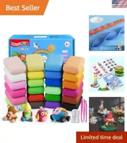 Creative 24 Color Air Dry Modeling Clay with Tools - Perfect Gift for Kids