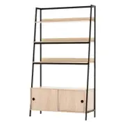 Artiss 5 Tier Bookshelf Bookcase Cube Cabinet Oak 1 x 5 Storage Unit