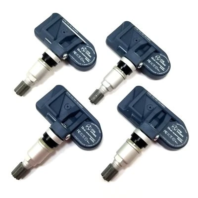 4 Silver Metal Clamp-On ITM Uni-Sensors 315MHz TPMS for Toyota Sienna 2010-2020