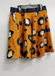 Phillip Lim Womens for target Flare Skirt Orange/Rust Blue Leopard Print size 10