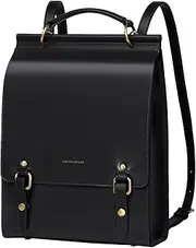 [Cnoles] Cnolés Leather Backpack Purse For Women Fashion Daypacks Ladies Vintage Bag Casual School College Travel Backpacks Large Schoolbag