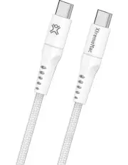 [XtremeMac] Premium USB-C to USB-C Nylon Braided Cable 60W 2.5m in White