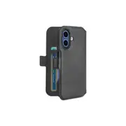 3sixT NeoWallet Protective Wallet Case w/ Card Storage For iPhone 16 Black