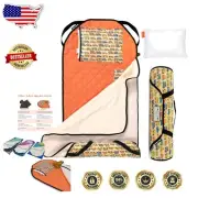 Toddler Nap Mat with Washable Pillow & No-Pill Fleece Blanket - Traffic Design