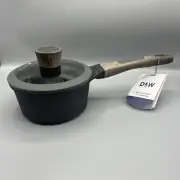 D&W Deane & White 1.4QT Sauce Pan 6.3” Gray Wooden Handle New