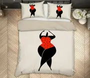 3D Red Woman A060 Bed Pillowcases Quilt Duvet Cover Boris Draschoff Zoe