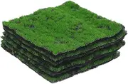 NULYLU 6pcs Simulated Moss Landscaping Durable Artificial Moss for Micro Landscape Succulent Plants Lawn Mat for Spaces Home Decor
