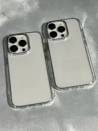 在飛比找Yahoo奇摩拍賣-7-11運費0元優惠優惠-iPhone14保護殼簡約高級感透明電鍍鏡頭iPhone14