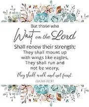 Fabric Panel 14"x14" Isaiah 40:31 Scripture 100% Cotton Quilting Sewing Panel Square ET775