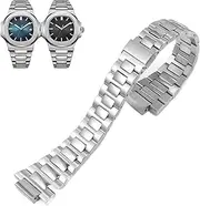 [KAVJU] High end watch band for Baida Nautilus 5711/1A010 solid stainless steel watch belt accessories convex interface 25 * 13mm