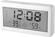 Digital Indoor Thermometer Hygrometer Home Accurate LCD Temperature Humidity Gauge Monitor with Time/Date Display Comfort Indicator Support Alarm Clock and Chime Function ℃/℉ Switchable for Home