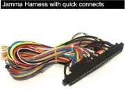 JAMMA HARNESS WIRE LOOM WITH QUICK CONNECTS FOR ARCADE, JAMMA PCB