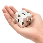 Metal Color Puzzle Cube Fidget Toy Tactile Engagement Stress Relief Brain Teaser