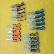 CUSTOM HAND MADE DAMASCUS STEEL FIXED BLADE.10:00" LONG (LOT OF 20).