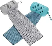 Practical Fitness Towel Quick Dry Ice Towel for Gym Yoga Camping and Travel 2 Pieces Comfortable and Skin-Friendly