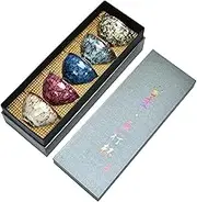 5 Piece Ceramic Tea Cup Set Chinese Tea Cups with Design Gift Box Stylish Glazed Colors Small Tea Cups for Matcha and Asian Tea Drinking Japanese Tea Cups Ceramic Drinkware Gift Set