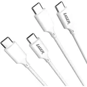 Laser 2m 60W USB-C to USB-C Cable 2 Pack - White
