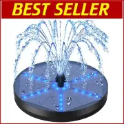 Eco-Friendly Solar Powered Water Fountain with Night Lights & Stability Fixers