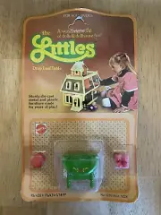 The Littles Drop Leaf Table Dishes Kitchen Furniture Mattel 1980 #1789 NEW