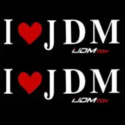 (2pc) I Love JDM Vinyl Decal Stickers featured by JDMTOY LED Light Expert (for: Subaru)